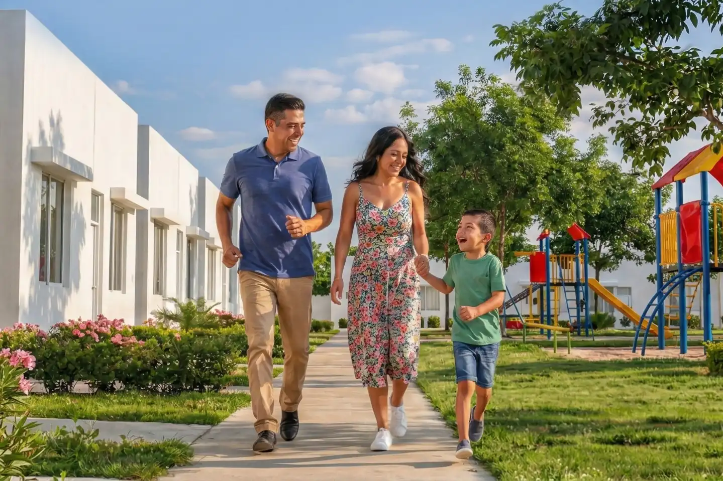 Juegos para nióos en el parque de la Alborada habilitación urbana